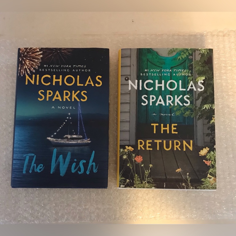 Set of 2 HARDCOVER: Nicholas Sparks a novel -The Return The Wish